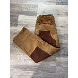 Vintage Gmhyro Two-Tone Brown Carpenter Denim Pants 34 Streetwear O3